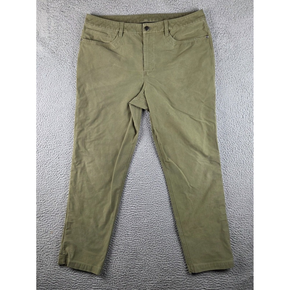 Lululemon ABC Pants Men 36 (37x30) Green Stretch Warpstreme Slim Fit LM5AQIS